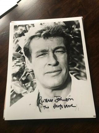Russell Johnson Professor Gilligan’s Island 8x10 Signed Photo Autograph Picture
