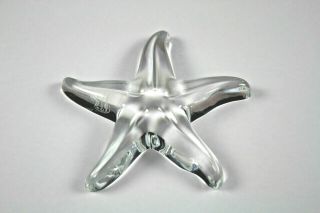 Baccarat Star Fish Paper Weight With Makers Mark 5 - 12 Inches Made In France