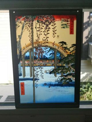 Glassmaster Stained Glass Panel - Bridge At Kyoto Temple Art