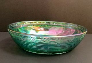 Large Art Glass Fenton Iridescent Hen on Nest Candy Dish Basket 6
