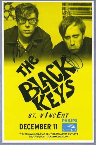 The Black Keys Autographed Concert Poster 2014 Dan Auerbach,  Patrick Carney