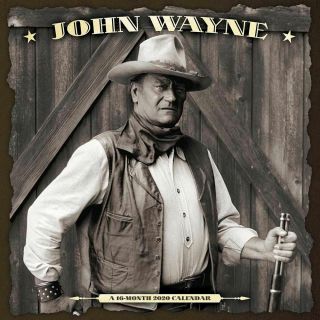 John Wayne Western Movies Photo Images 16 Month 2020 Wall Calendar