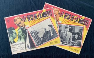 Kiss Of Death Richard Widmark Victor Mature Noir Mexican Lobby Cards 1947