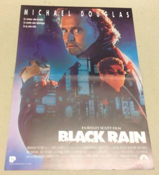 " Black Rain " Michael Douglas Ridley Scott 1989 Danish Movie Press Release Kit