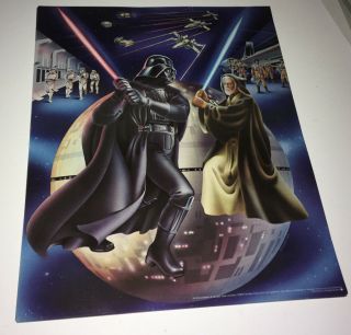 Star Wars Vintage 1977 Promo Advertising Movie Poster Darth Vader Obi Wan Kenobi