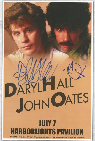 Daryl Hall & John Oates Autographed Concert Poster Man Eater,  Out Of Touch