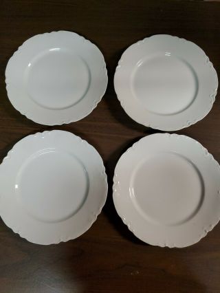 Haviland France Ranson White Set Of 4 Dinner Plates