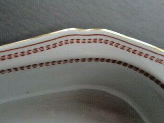 Spode TRADE WINDS RED (Gold Trim) Oval SERVING BOWL 1st Quality 4