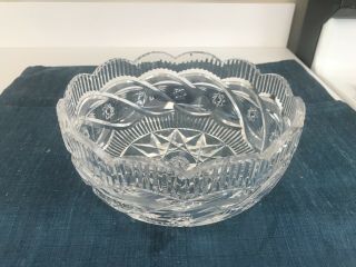 Rare Vintage 8 " Waterford Heritage Cut Crystal Bowl All Purpose
