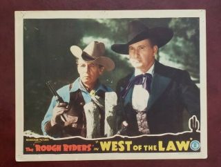 The Rough Riders Buck Jones Tim Mccoy " West Of The Law " 1942