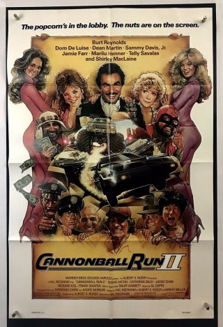 Cannonball Run 2 Movie Poster (veryfine) One Sheet 1984 Burt Reynolds 3728