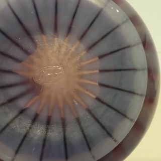 Fenton Plum Opalescent Rib Optic Vase 2