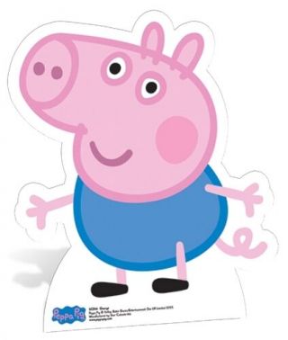 George Pig From Peppa Pig Official Cardboard Fun Cutout 60cm Tall - For Your Party