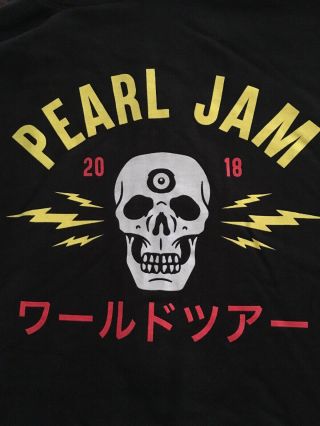 Pearl Jam 2018 Tour Zip Up Hoodie Sweatshirt Xl Never Worn Unisex