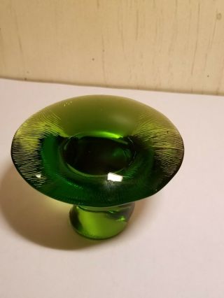VINTAE VIKING GLASS AVOCADO GREEN MUSHROOM - LARGE 3