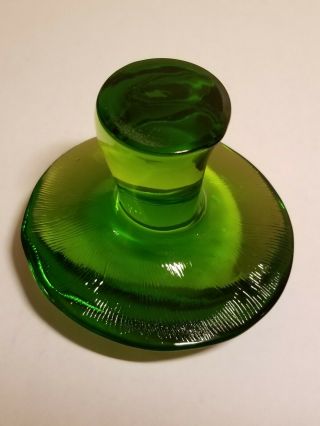 VINTAE VIKING GLASS AVOCADO GREEN MUSHROOM - LARGE 5