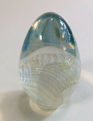 Robert Eickholt Opalescent Art Glass Paperweight Signed & Dated Gorgeous Piece