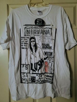 Nirvana Community World T Shirt 20th Anniv.  Nevermind Emp Taking Punk To Masses