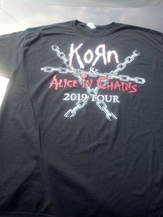 Korn With Alice In Chains Tour Concert 2019 Tee Shirt M - 2xl