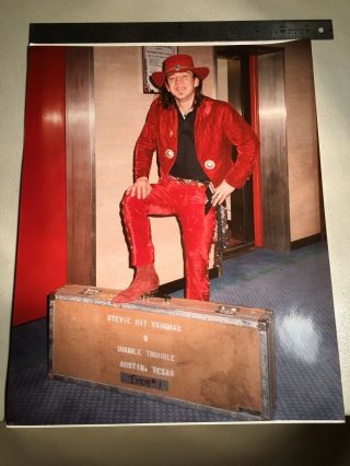 Stevie Ray Vaughan 11” By 14” Color Photograph Red Suit
