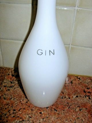 Vintage Kastrup Joseph Bang Denmark Glass Teak Gin Liquor Bottle MCM Decanter 2