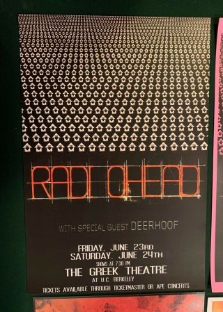Radiohead Greek Theatre Berkeley Ca 2006 Hail To The Thief Tour Concert Poster