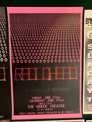 Radiohead Greek Theatre Berkeley Ca 2006 Hail To The Thief Tour Concert Poster 2