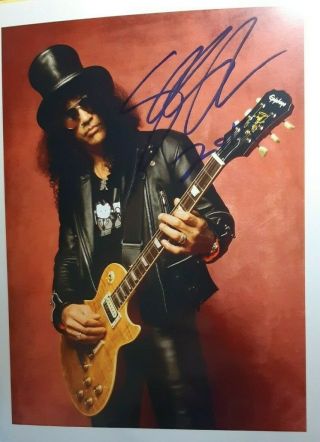 Slash " Guns And Roses " Authentic Autograph 8 X 10 Photo W/coa