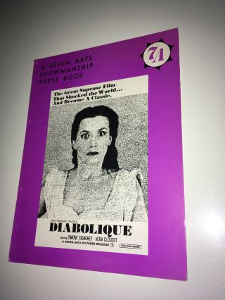 Diabolique Movie Pressbook Henri Georges Clouzot Film Noir Crime Signoret R66