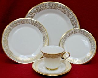 Lenox China Tuscany Pattern 5 - Pc Place Setting - Cup Saucer Dinner Salad Bread