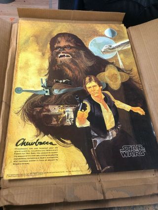 Chewbacca Poster - Star Wars Burger King Coca - Cola (1977) -