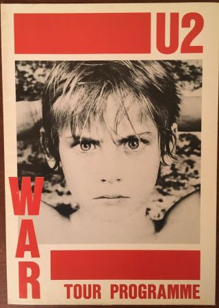U2 1983 War Tour Concert Poster Program Book / Bono / The Edge / Vg 2