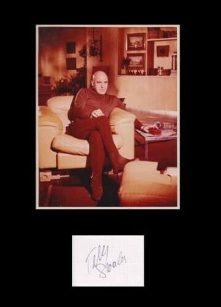 Telly Savalas (,) 007 James Bond Authentic Autograph Blofeld On Her Majesty 