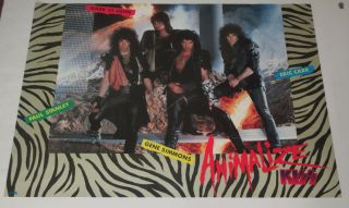 Kiss Promo Animalize Poster Gene Simmons More Kiss Listed Casablanca