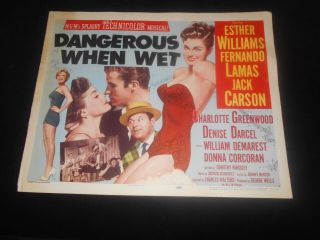 Dangerous When Wet Rolled Half Sheet Poster 22x28 Esther Williams