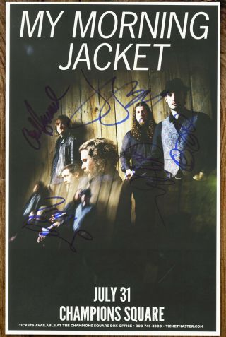 My Morning Jacket Autographed Gig Poster Bo Koster,  Carl Broemel,  Jim James