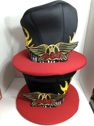 2 X Disney Parks Rock N Roller Coaster Aerosmith Top Hat Pre - Owned Discontinued