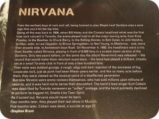NIRVANA Concert Ticket KURT COBAIN ' S Last Toronto Show Nov.  4 1993 3