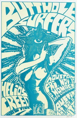 Butthole Surfers Concert Poster Frank Kozik Texas 1999