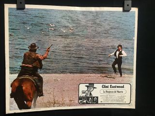1973 High Plains Drifter Clint Eastwood Authentic Mexican Lobby Card 13.  5 " X11 "
