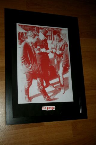 Sex Pistols Framed Johnny Rotten Sid Vicious 1977 Punk Rock Poster