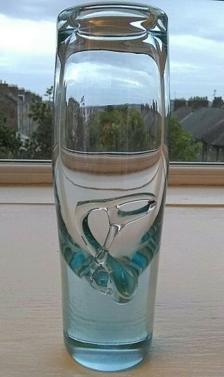 Mid 20th Century Kirkhill Art Glass Vase By John Airlie C.  1973 Signed 19 Cm High