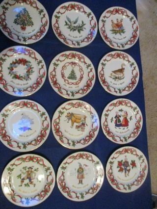 12 Days Of Christmas 7 1/2 " Plate Set By Noble Excellence