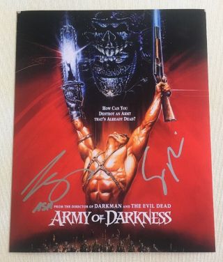 Army Of Darkness Bruce Campbell & Sam Raimi Signed Autographed 8x10 Photo