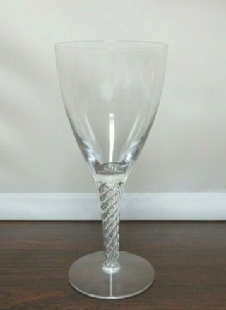 Vintage Stuart Crystal “iona” Air Twist Water Or Wine Glass Goblet Stem 10 Oz
