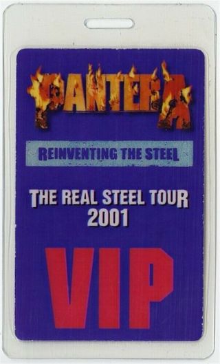 Pantera Authentic 2001 Laminated Backstage Pass Reinventing The Steel Tour Vip
