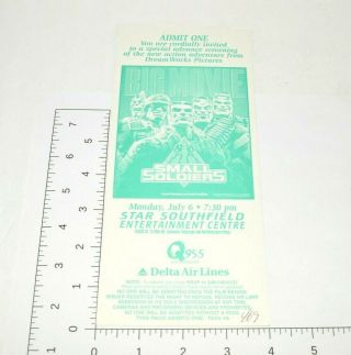 Small Soldiers Collectible Advance Movie Screening Ticket