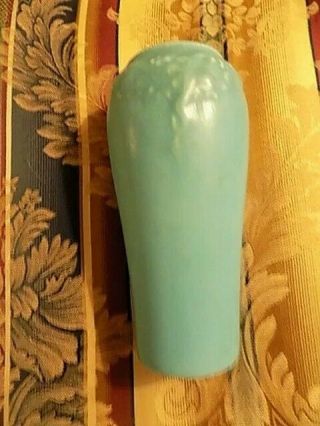 Vintage 1930 ' s Rookwood Pottery Blue Green Matte Vase 2210 7 inches Tall 2