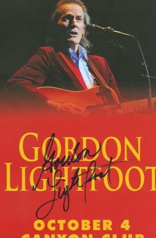 Gordon Lightfoot autographed gig poster The Wreck of the Edmund Fitzgerald 3