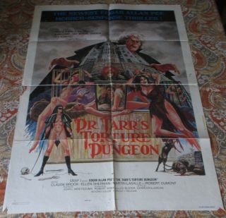 Dr Tarrs Torture Dungeon One Sheet Movie Poster 1976 Vintage 27 X 41